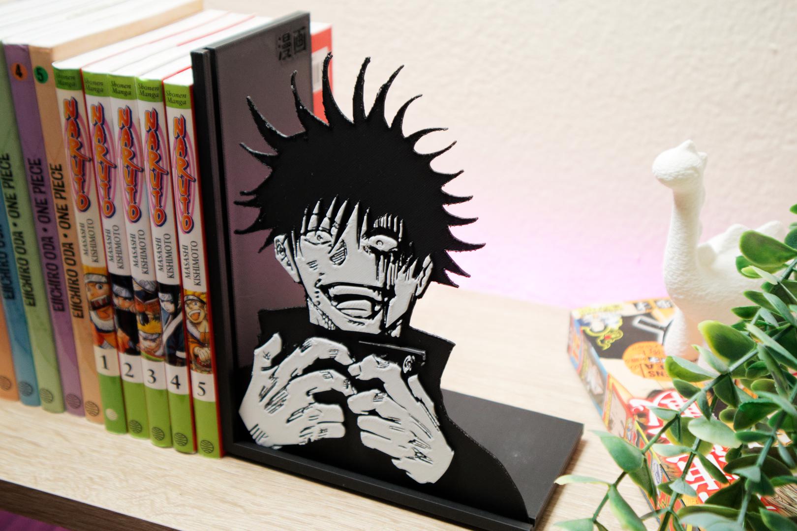 Megumi Fushiguro Dark Smile Portrait Bookend – Jujutsu Kaisen