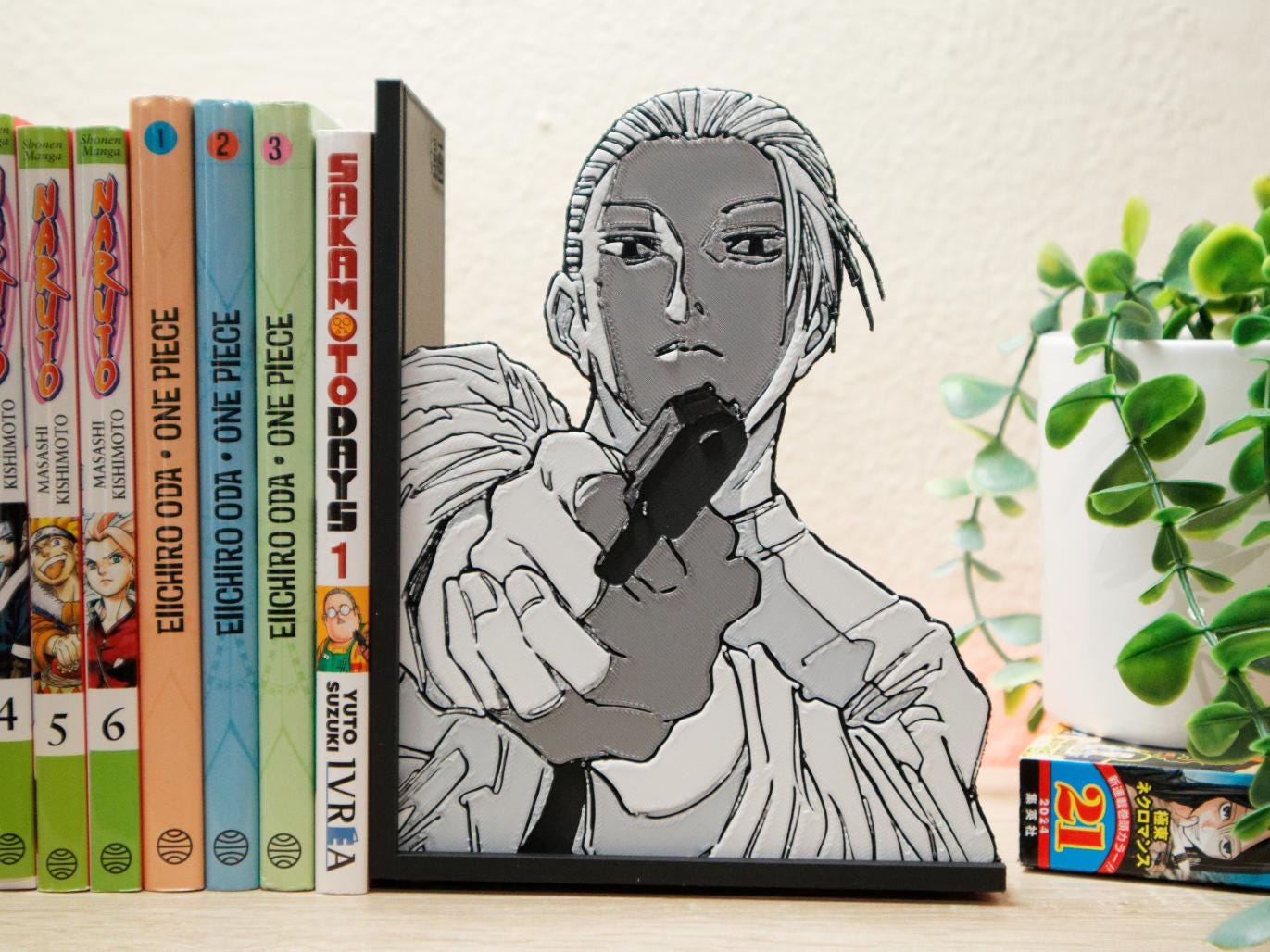Young Taro Sakamoto Gun Pose Bookend – Sakamoto Days