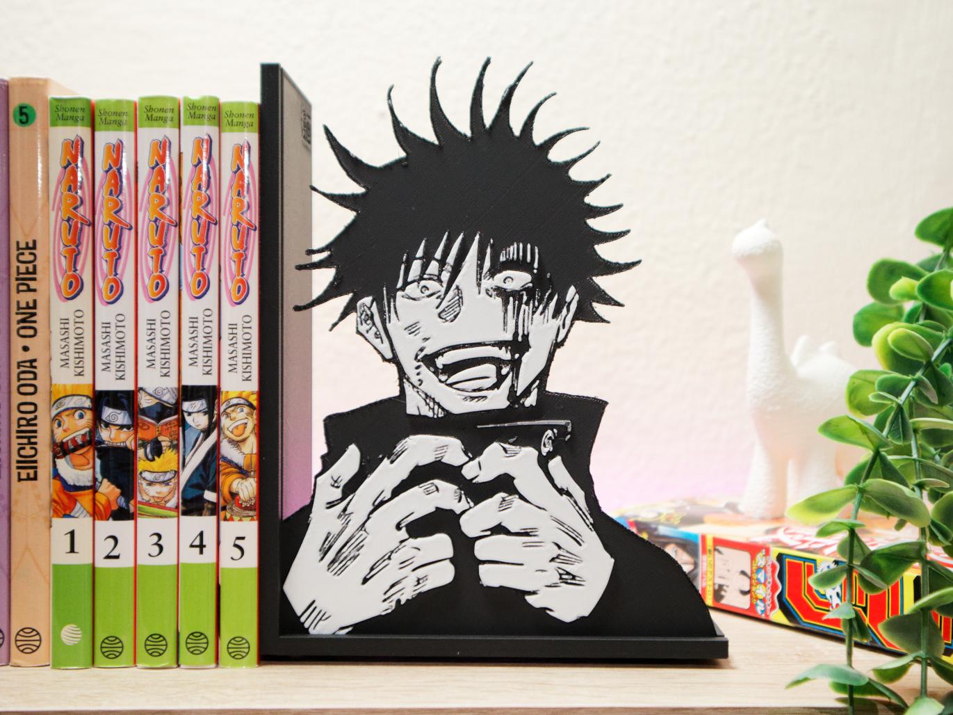 Megumi Fushiguro Dark Smile Portrait Bookend – Jujutsu Kaisen