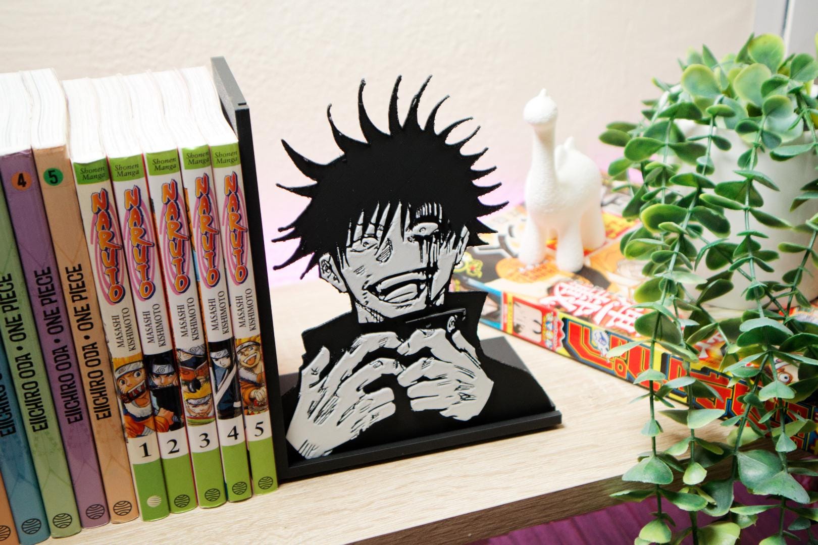 Megumi Fushiguro Dark Smile Portrait Bookend – Jujutsu Kaisen