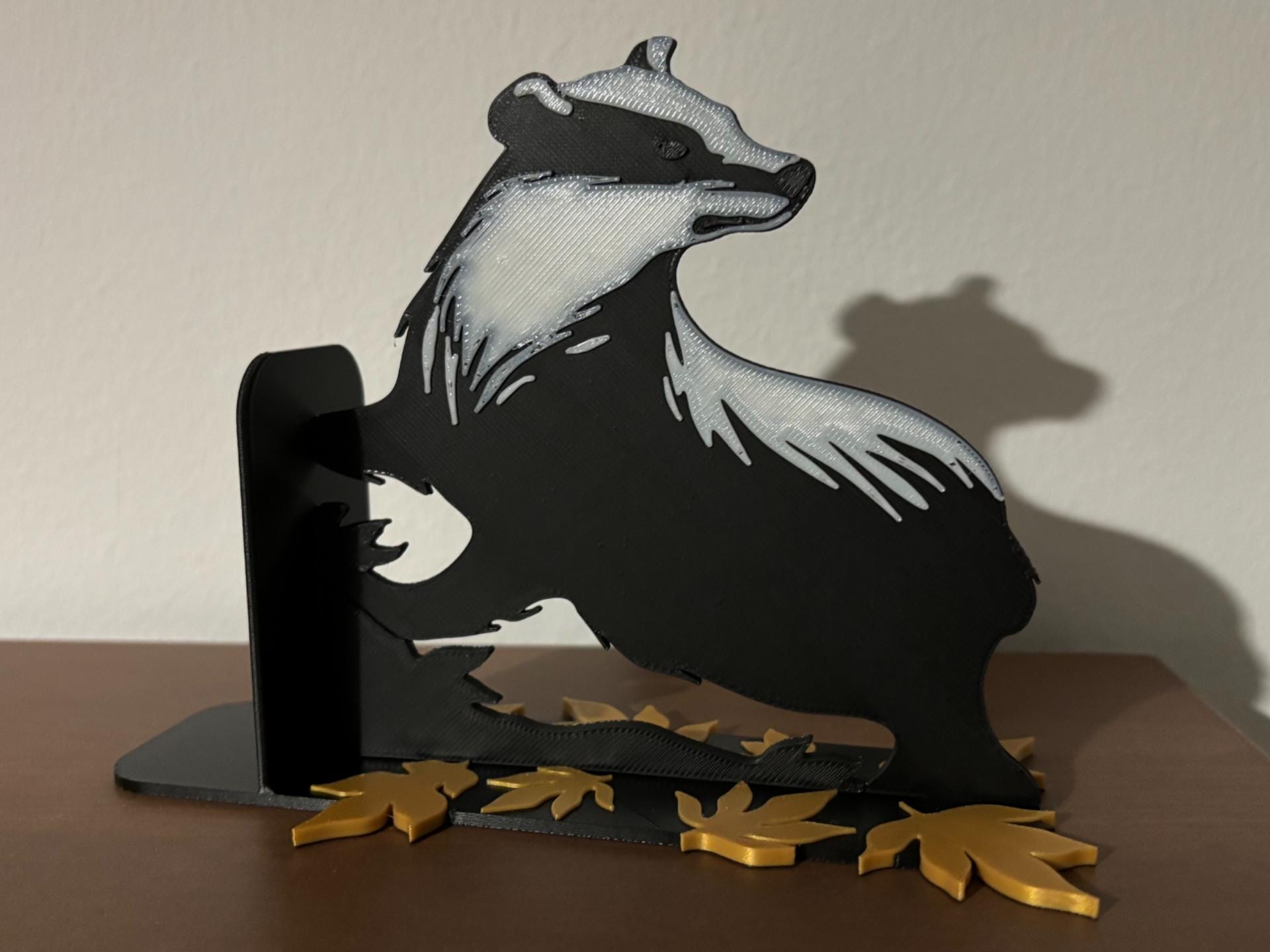 Badger Bookend | Handmade Woodland Decor, Book Lover Gift