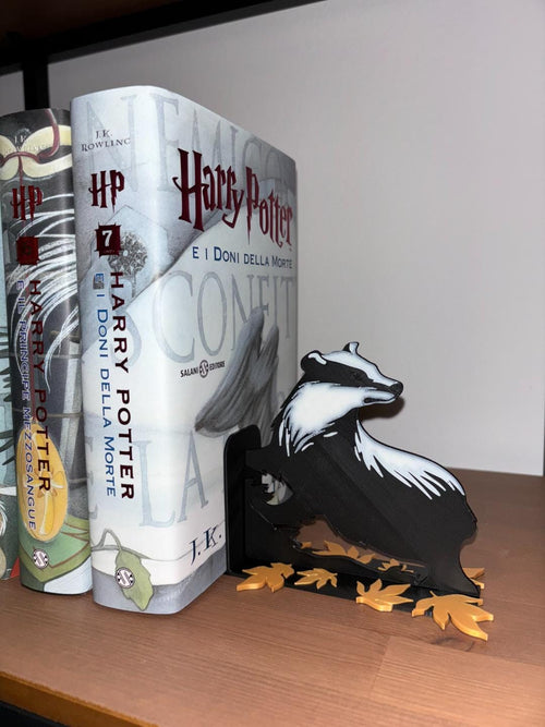 Badger Bookend | Handmade Woodland Decor, Book Lover Gift