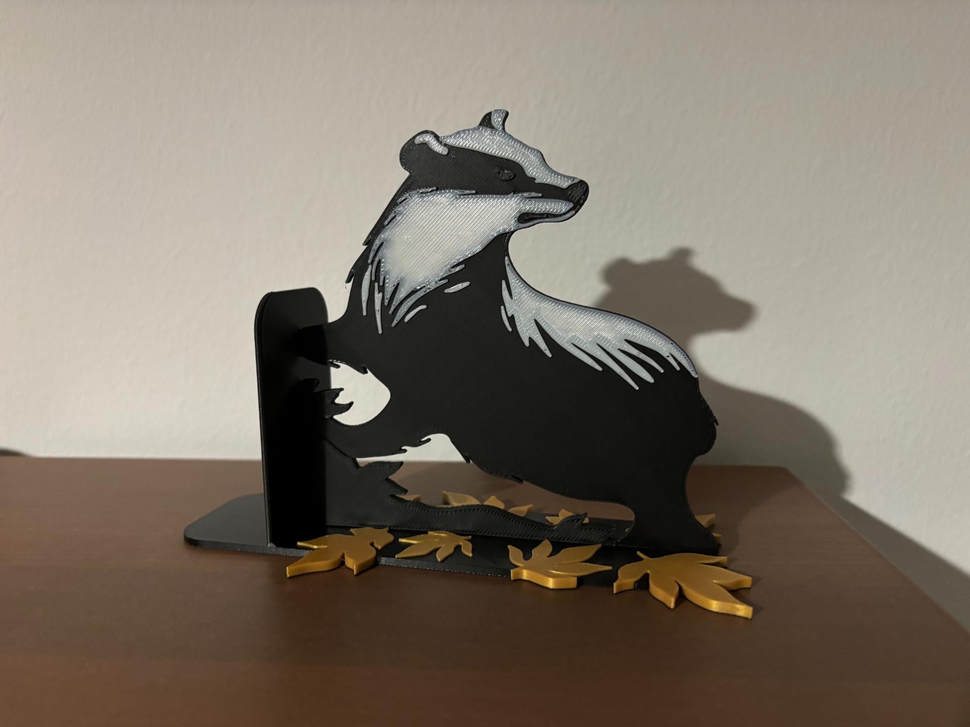 Badger Bookend | Handmade Woodland Decor, Book Lover Gift